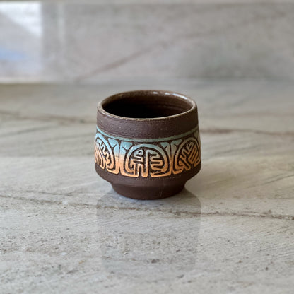 Charcoal Clay Cup, Boundaries Detail