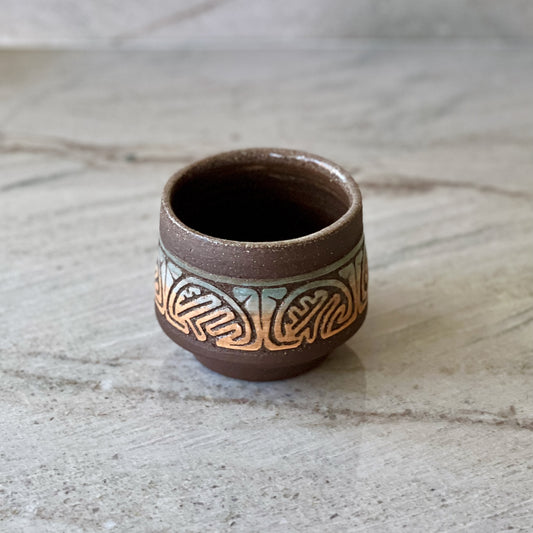 Charcoal Clay Cup, Boundaries Detail